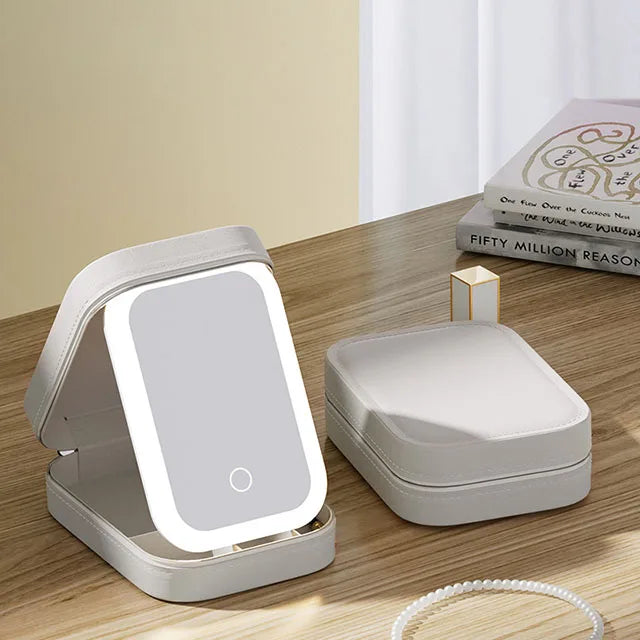 Boîte à Maquillage Portatif Miroir/Led